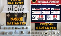 Gaziantep'te uyuşturucu operasyonlarında 168 kişi tutuklandı