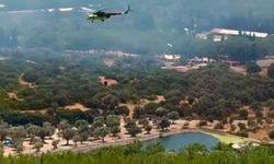 Homeros Vadisi'nde çıkan yangına havadan ve karadan müdahale sürüyor