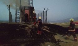 Malatya'da baz istasyonunda yangın