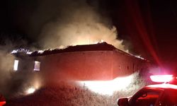 Malatya'da gece çıkan yangında 2 ev ve 20 dönüm meyve bahçesi zarar gördü