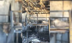 Malatya'da şantiyede işçilerin kaldığı konteyner yatakhanede yangın