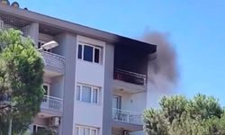 Menderes'te emniyet lojmanlarında yangın