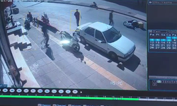 Şehitkamil ilçesinde motosikletli kurye kaza yaptı