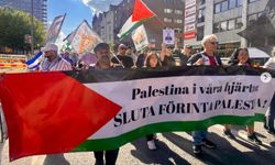 Stockholm'de Gazze için protesto 