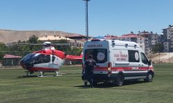 Kalp krizi şüphesi bulunan yaşlı hasta ambulans helikopterle Malatya'ya sevk edildi