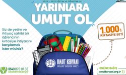 Umut Kervanı'ndan eğitime destek: On binlerce öğrenciye kırtasiye yardımı yapılacak