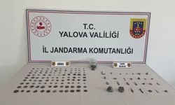 Yalova'da durdurulan araçta tarihi eser niteliğinde objeler ele geçirildi