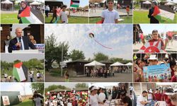 Diyarbakır'da Gazze için uçurtmalar gökyüzüne bırakıldı