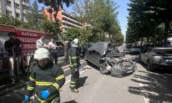 Kontrolden çıkan otomobil takla attı