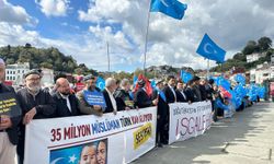 Doğu Türkistan işgalinin 77'nci yılında İstanbul'da Çin protestosu