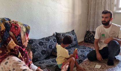 Diyarbakır Umut Kervanı Bağlar'daki mağdur aileyi ziyaret etti