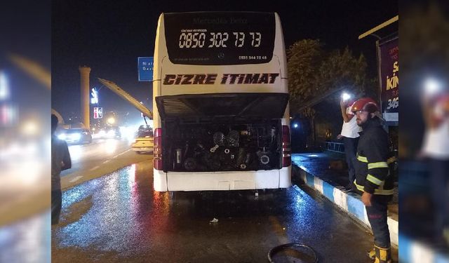 Şanlıurfa'da Yolcu Otobüsünde Korkutan Yangın!