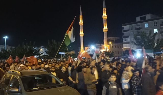 Viranşehir'de Filistin'e  Destek: Yüzlerce Araç Konvoyu İle Ses Verildi!