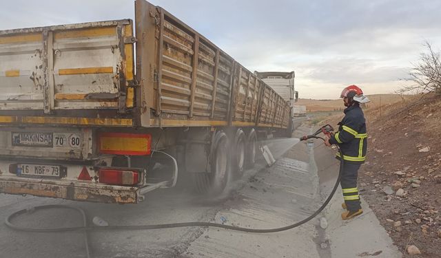 Viranşehir yolunda tır alev aldı