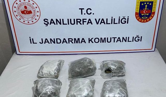 Siverek’te 7 kilo skunk maddesi ele geçirildi