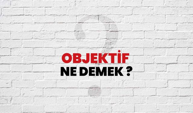 Objektif Ne Demek?