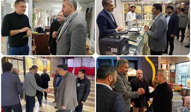 HÜDA PAR Malatya Belediye Başkan adaylarından esnaf ziyareti