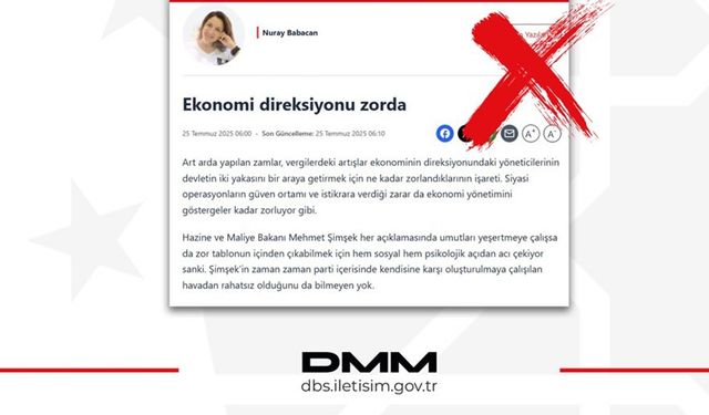 DMM’den “Ekonomi Direksiyonu Zorda” iddialarına yalanlama