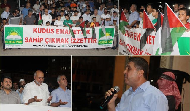 Kızıltepe halkı Gazze için meydanlarda: İslam ülkeleri büyük bir vebal altındadır