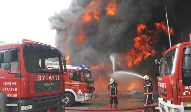 Ankara’da yolcu otobüsü alev aldı