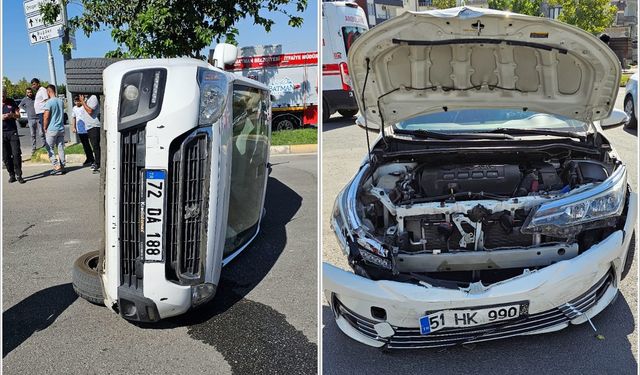 Batman'da hafif ticari araç ile otomobil çarpıştı: 2 yaralı