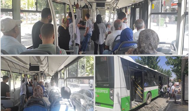 Batman'da sıcak havalarda klimasız belediye otobüsleri tepki topluyor