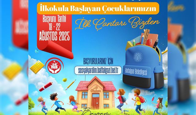 Battalgazi Belediyesi'nden ihtiyaç sahibi öğrencilere kırtasiye desteği