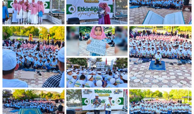 Dargeçit’te peygamber aşığı çocuklar, hep birlikte “Hayat Namazla Güzeldir” dedi