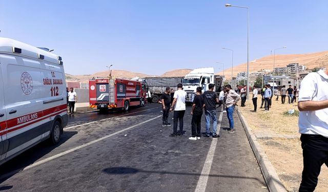 Şırnak’ta iki tırın karıştığı kazada sürücülerden biri hayatını kaybetti