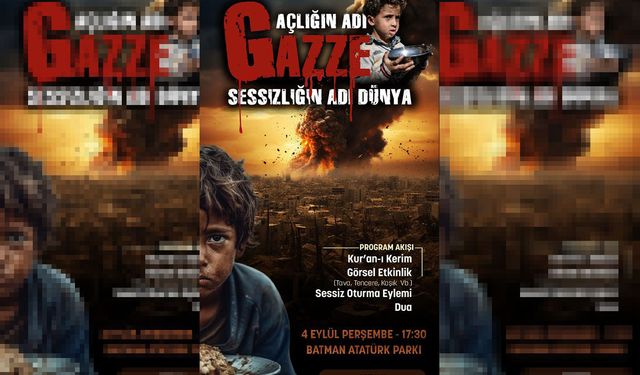 Batman'da Gazze için sessiz eylem!