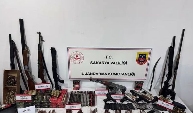 Sakarya’da yüklü miktarda mühimmat ele geçirildi