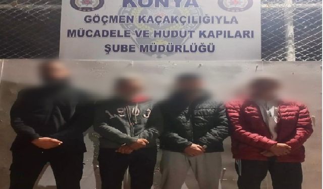 Konya’da göçmen kaçakçılığı operasyonu: 13 düzensiz göçmen yakalandı