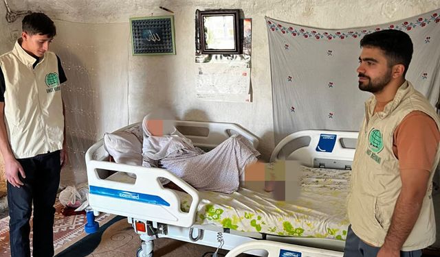 Umut Kervanı, yatalak yaşlı kadına umut oldu