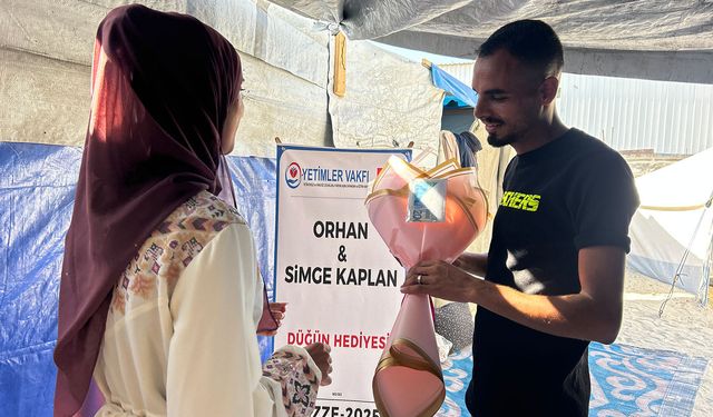 Diyarbakırlı yeni evli çiftin bağışladığı takılar Gazzeli çiftin mutluluğuna vesile oldu