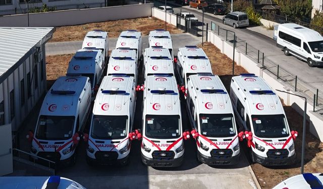 Gaziantep Şehir Hastanesi bünyesine 16 yeni ambulans eklendi