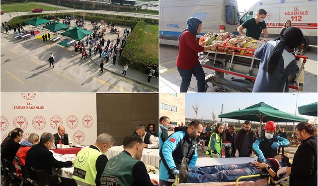 Bursa'da deprem ve yangın senaryosuyla tatbikat gerçekleştirildi