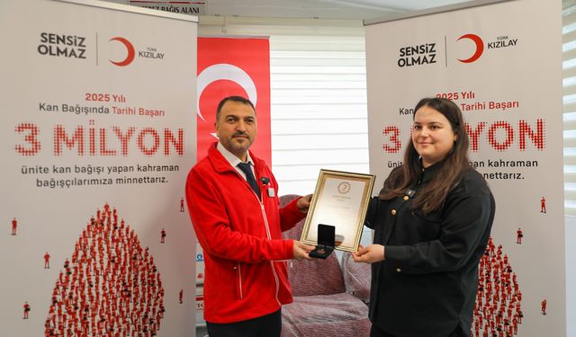 Kızılay 3 milyon kan bağışı hedefine ulaştı