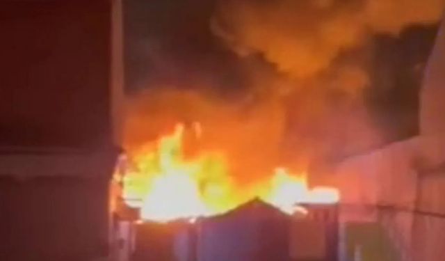 Konya'da müstakil evin bahçesinde yangın çıktı