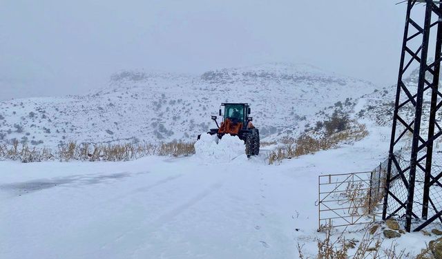 Batman'da kar nedeniyle kapanan köy yolu ulaşıma açıldı