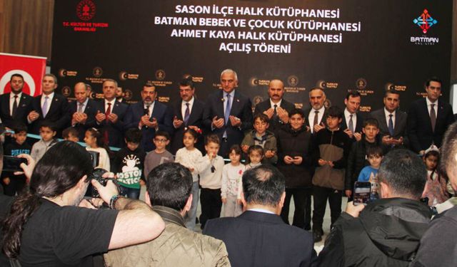 Bakan Ersoy, Batman'da 3 kütüphanenin toplu açılışını gerçekleştirdi
