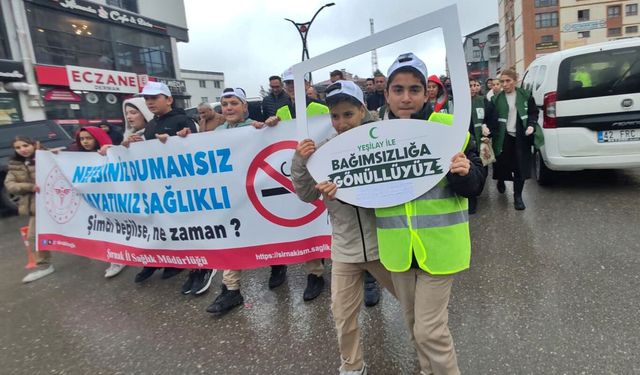 Şırnak’ta sigaraya karşı farkındalık yürüyüşü