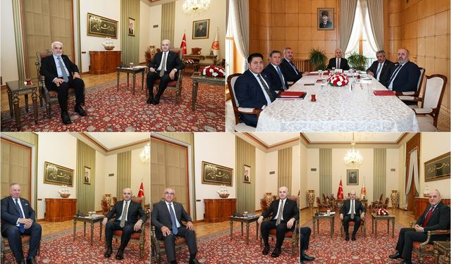 TBMM’de komisyon raporu mesaisi: Kurtulmuş siyasi parti temsilcilerini kabul etti