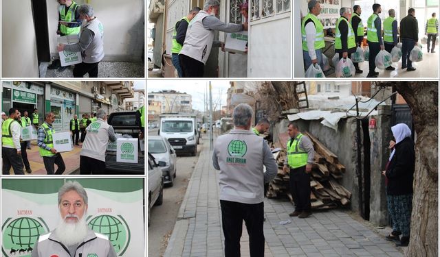 Umut Kervanı, Batman'da 4 bin aile için gıda kolisi dağıtımına başladı