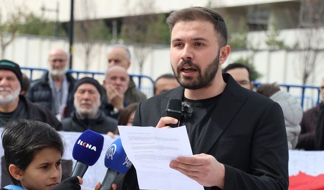 ABD Büyükelçiliği önünde Filistin’e destek: Mescid-i Aksa’nın kapatılması kabul edilemez