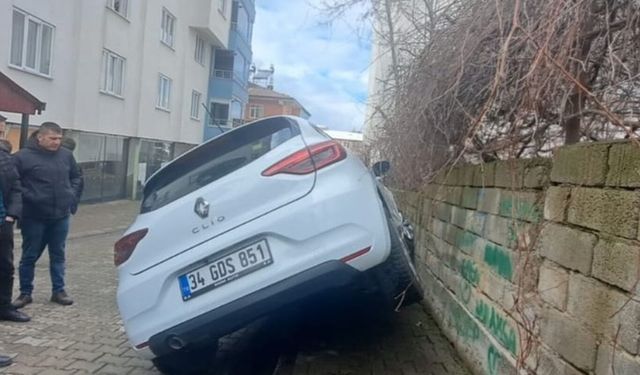 Bingöl'de yayaya çarpmamak için manevra yapan araç boşluğa düştü: 2 yaralı