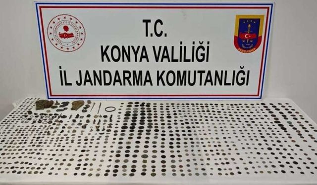 Konya’da jandarma tarihi eser operasyonu