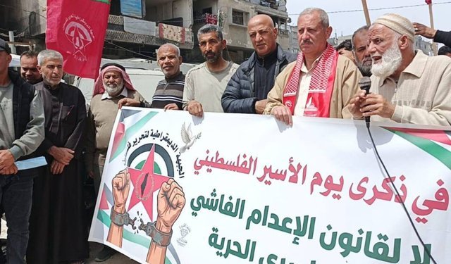 Gazze'de esirlere destek ve idam yasasına karşı protesto