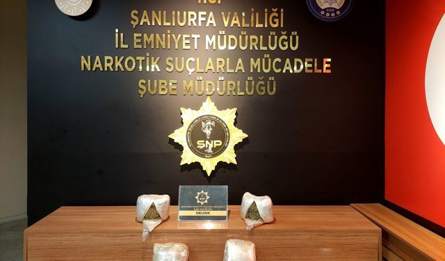 Şanlıurfa'da uyuşturucu operasyonunda 2 gözaltı