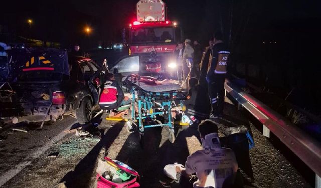 Van'da göçmenleri taşıyan otomobil kaza yaptı: 7 yaralı