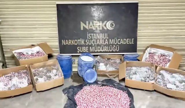 İstanbul'da 595 bin sentetik ecza hapı ele geçirildi: 1 gözaltı